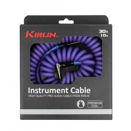 CABLE GUITARE KIRLIN 10M JACK JACK COUDE