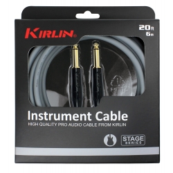 CABLE GUITARE KIRLIN 3M JACK JACK GRIS