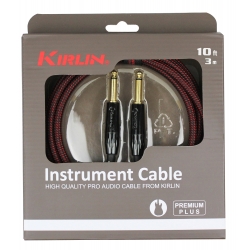 CABLE GUITARE KIRLIN 3M JACK JACK NOIR/R