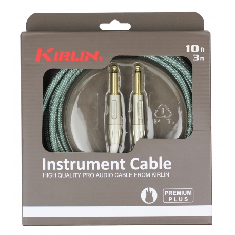 CABLE GUITARE KIRLIN 3M JACK JACK OLIVE