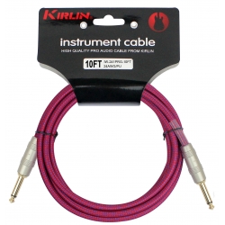 CABLE GUITARE KIRLIN 3M JACK JACK VIOLET