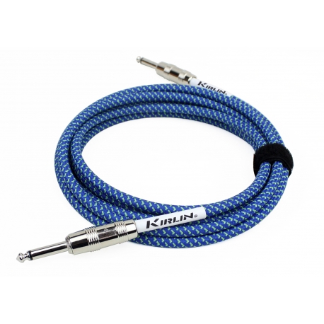 CABLE GUITARE KIRLIN 6M JACK JACK BLEU