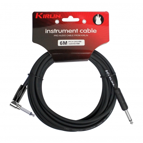 CABLE GUITARE KIRLIN 6M JACK JACK COUDE