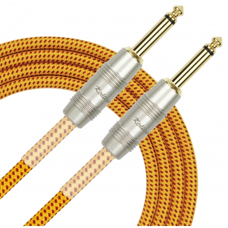 CABLE GUITARE KIRLIN 6M JACK JACK ORANGE