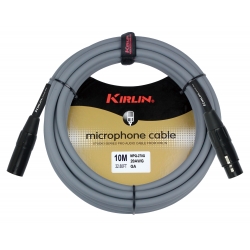 CABLE MICRO KIRLIN 10M XLR M-XLR F GRIS