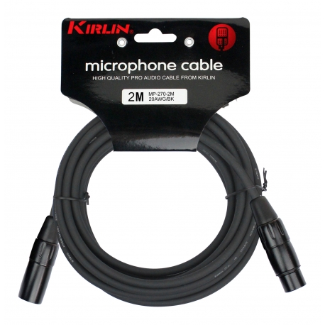 CABLE MICRO KIRLIN 2M XLR M-XLR F NOIR