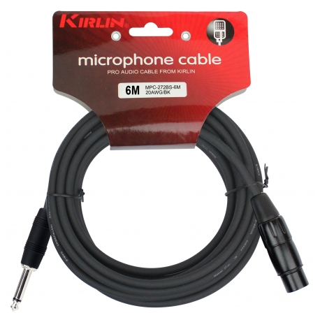 CABLE MICRO KIRLIN 6M XLR F-JACK NOIR