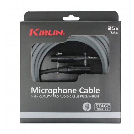 CABLE MICRO KIRLIN 6M XLR M-XLR F GRIS