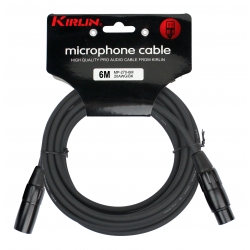 CABLE MICRO KIRLIN 6M XLR M-XLR F NOIR