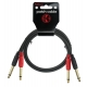 CABLE PATCH KIRLIN 2XJACK-2XJACK 1M NOIR