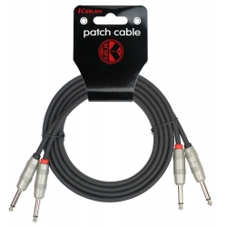 CABLE PATCH KIRLIN 2XJACK-2XJACK 1M NOIR