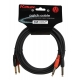 CABLE PATCH KIRLIN 2XJACK-2XJACK 3M NOIR