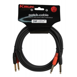 CABLE PATCH KIRLIN 2XJACK-2XJACK 3M NOIR