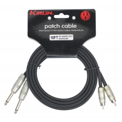 CABLE PATCH KIRLIN 2XJACK-2XJACK 3M NOIR