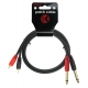 CABLE PATCH KIRLIN 2XRCA-2XJACK 1M NOIR