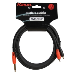 CABLE PATCH KIRLIN 2XRCA-2XJACK 3M NOIR