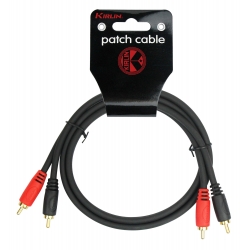 CABLE PATCH KIRLIN 2XRCA-2XRCA 1M NOIR