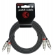 CABLE PATCH KIRLIN 2XRCA-2XRCA 1M NOIR