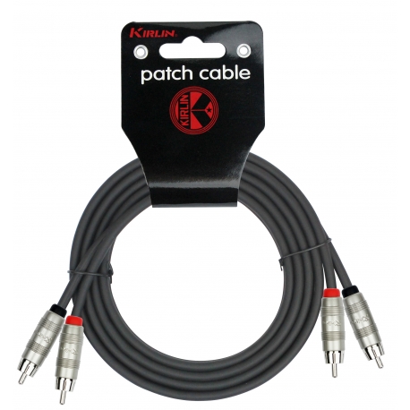 CABLE PATCH KIRLIN 2XRCA-2XRCA 1M NOIR