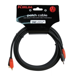 CABLE PATCH KIRLIN 2XRCA-2XRCA 3M NOIR