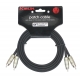 CABLE PATCH KIRLIN 2XRCA-2XRCA 3M NOIR