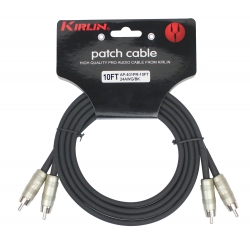 CABLE PATCH KIRLIN 2XRCA-2XRCA 3M NOIR