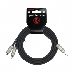 CABLE PATCH Y KIRLIN 2XRCA-JACK 3.5 NR