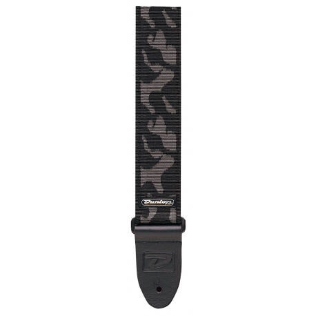COURROIE DUNLOP CAMO NOIR ET GRIS