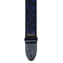 COURROIE DUNLOP FLAMBE NOIR ET BLEU