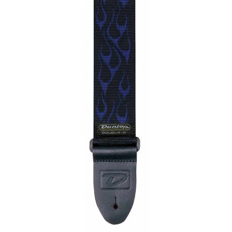 COURROIE DUNLOP FLAMBE NOIR ET BLEU