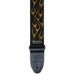 COURROIE DUNLOP FLAMBE NOIR ET JAUNE