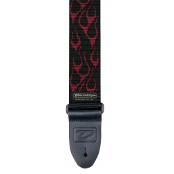 COURROIE DUNLOP FLAMBE NOIR ET ROUGE
