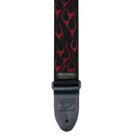 COURROIE DUNLOP FLAMBE NOIR ET ROUGE