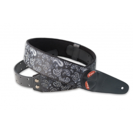 COURROIE VEGAN RIGHTON PAISLEY NOIR